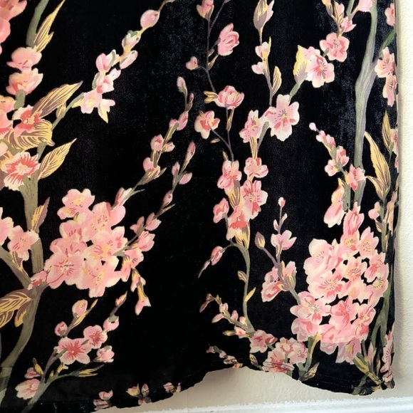 Modcloth Velvet Floral Soiree Saunter Maxi Dress Evening - Picture 8 of 15